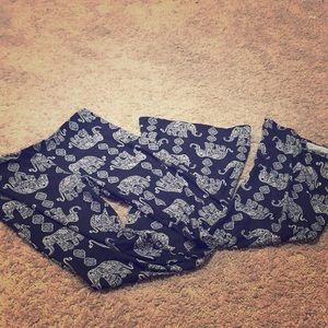 Elephant print palazzo pants